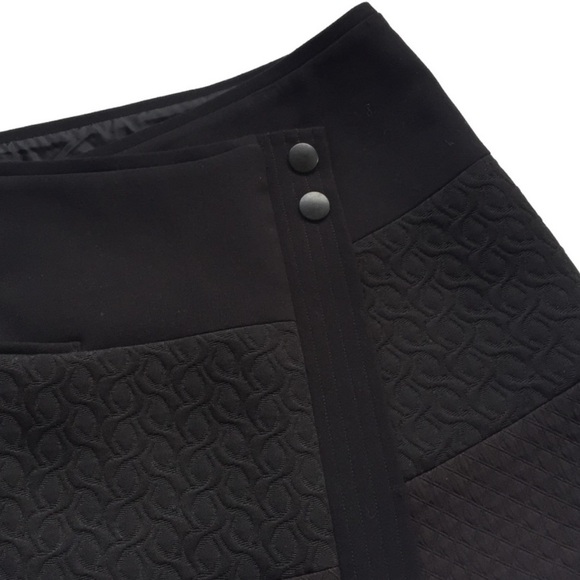 Cabi Swathe Asymmetrical Wrap Mini Skirt Black XS - Picture 2 of 12